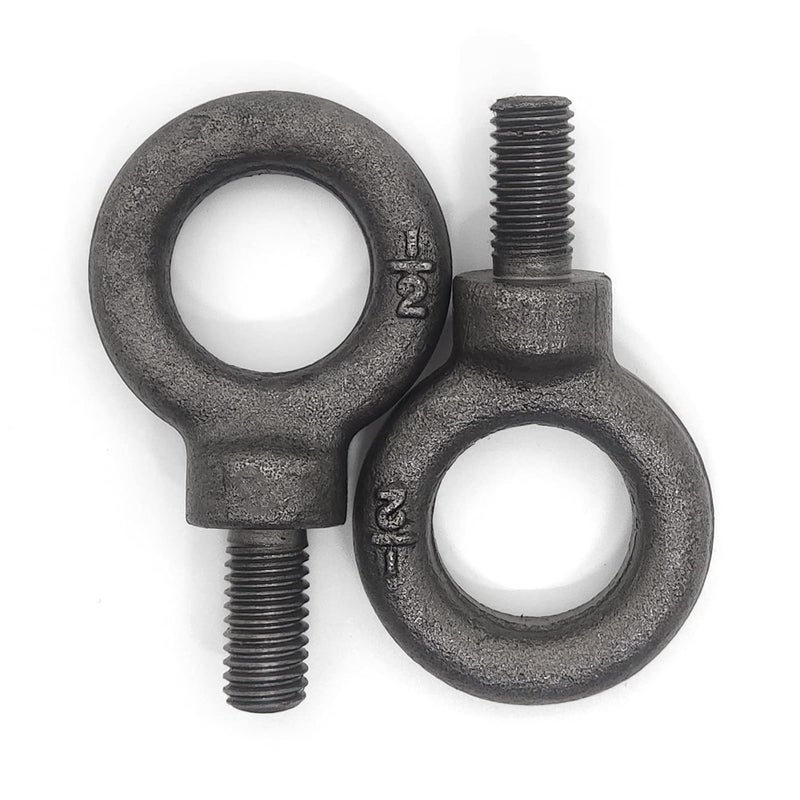 Easily Lifting Shoulder Eye Bolt 1/2"-13 X 1 2 Pcs, Industrial Grade Heavy Duty Forged Steel for Truck Tractor Bucket Use As Towing&Pulling Point - Image 1